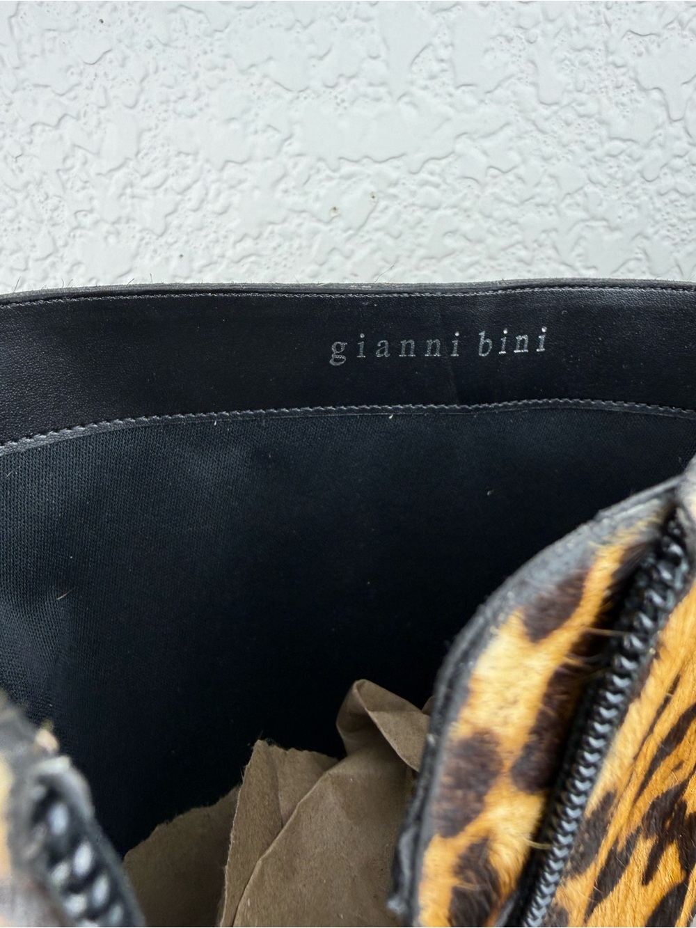 Gianni Bini Weslye | Leopard Print Calf Hair Knee High Boots | Size 7 M - Picture 11 of 11